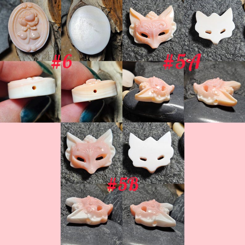 Natural Carved Queen Conch Shell Beads - Etsy
