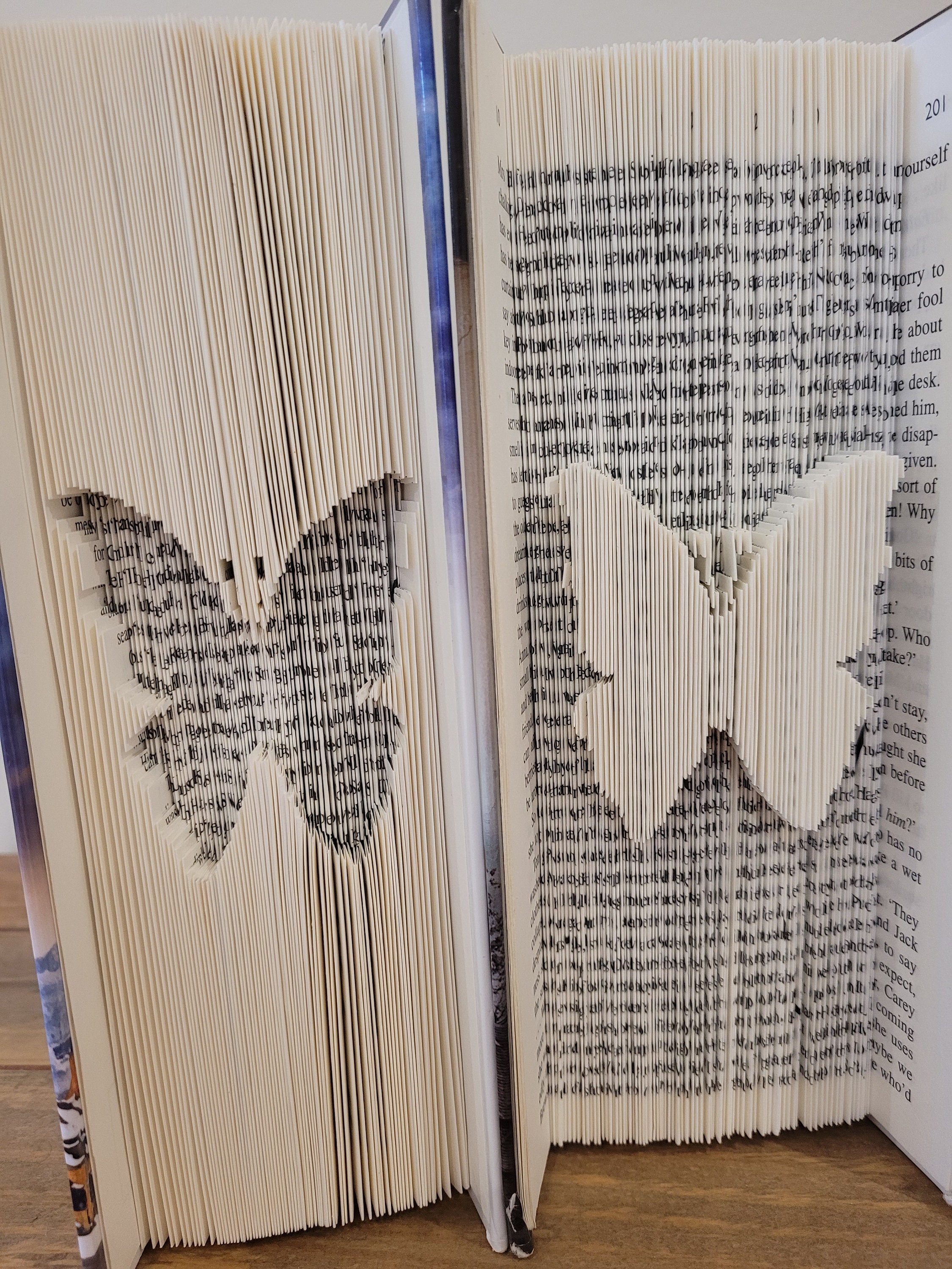 LOVE Book Folding Pattern cut & Fold PLUS Free Butterfly - Etsy