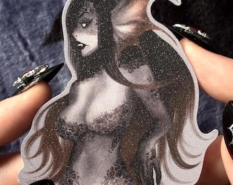 Dark Mermaid Sirene Vinyl Aufkleber: Gothic Witch Schreibwaren, Wasserfest