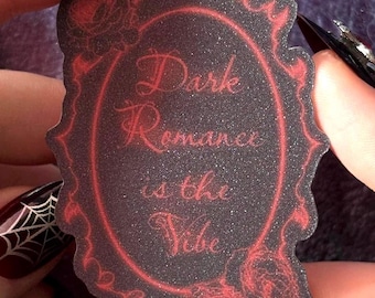 Dark Romance Framed Sticker: Gothic Roses, Waterproof Vinyl
