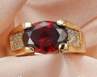 RUBY oval gemstone silver ring 925 Sterling real Silver RING Ruby Silver Solid Ring Perfect Jewelry Gift For Him Handmade Christmas gift