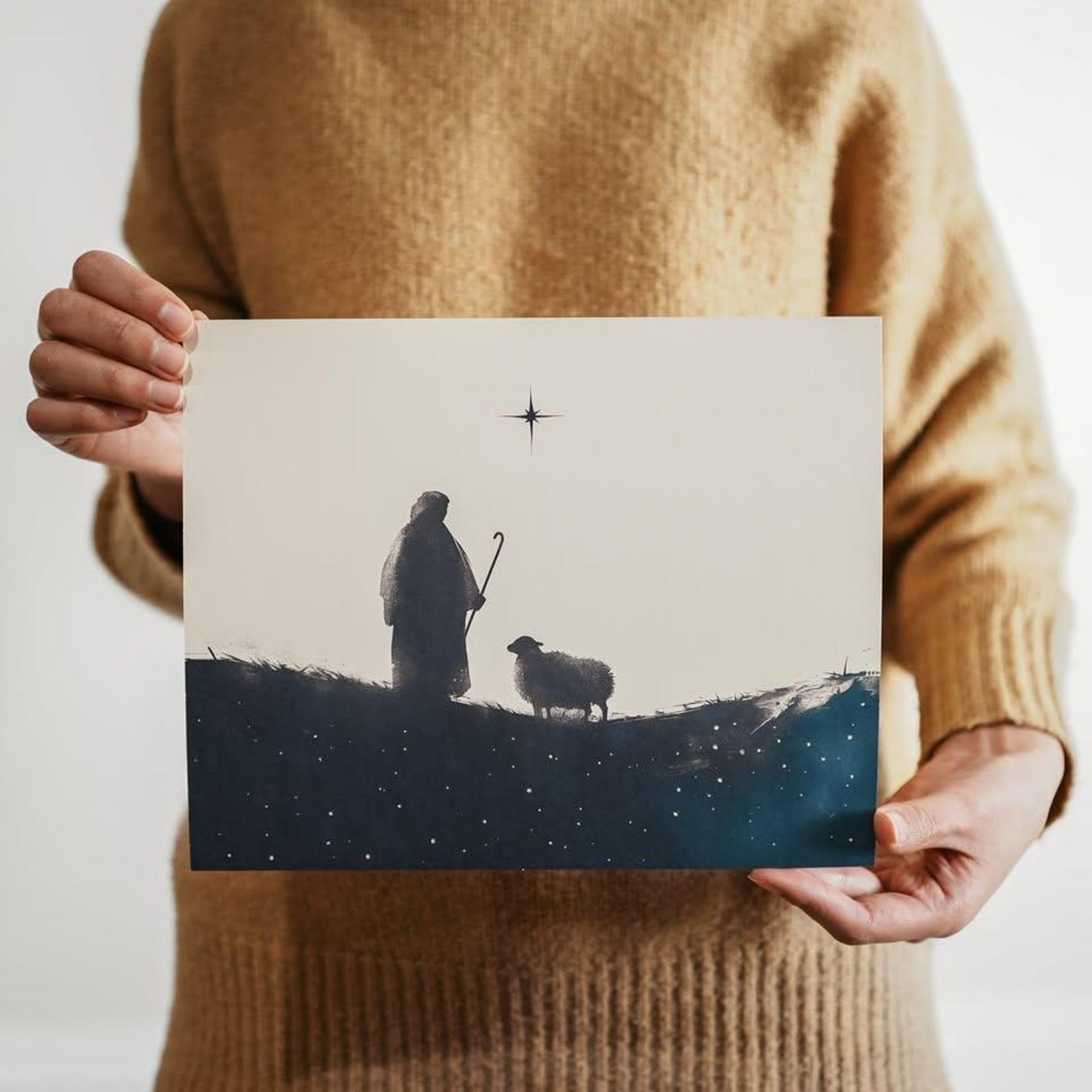 Nativity Art Piece - Original Christian Art, Fine Art Print - Etsy