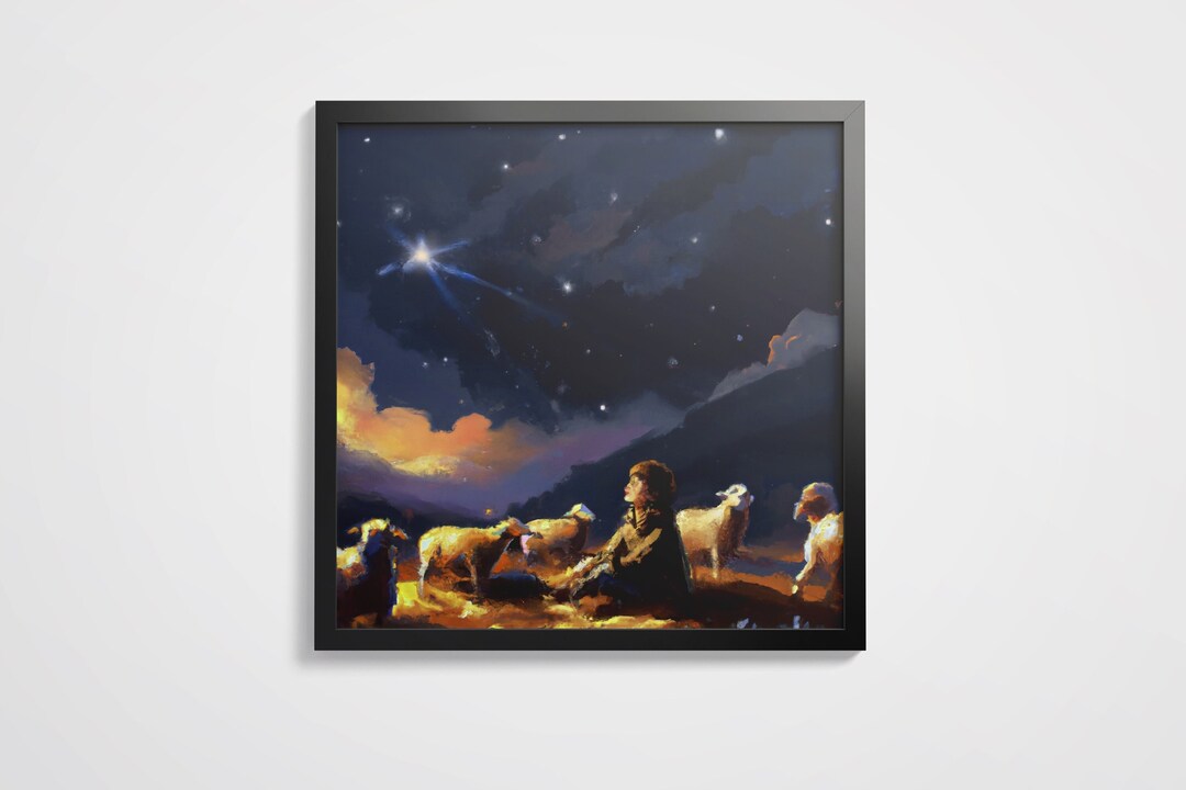 Nativity Prints Christmas Downloadable Prints Shepherd Boy Etsy