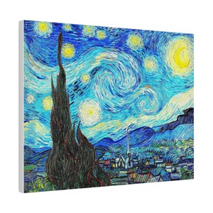 Sternennacht von Vincent Van Gogh Leinwand Kunstwerk Handgefertigte Reproduktion Atemberaubende Dekoration Bild 9