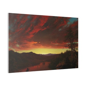 Captivating Twilight in the Wilderness: Exquisite Frederick Edwin Church Canvas Art for Discerning Collectors&quot;