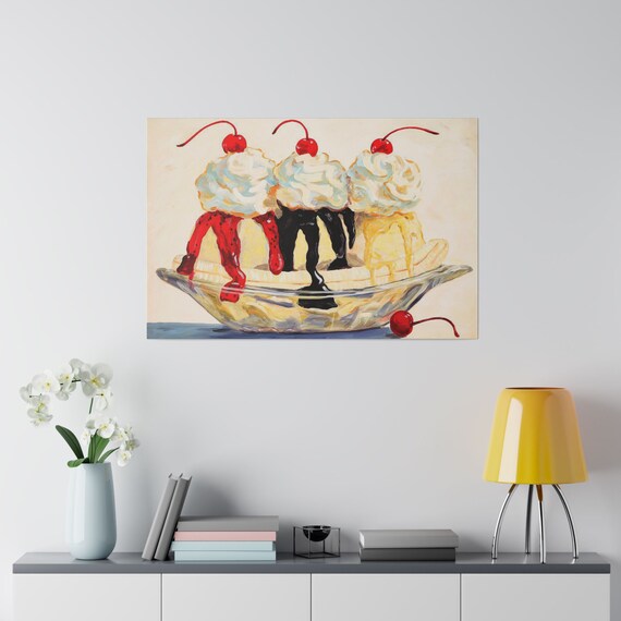 Ice Cream Sundaes by Wayne Thiebaud | Canvas Artwork | American