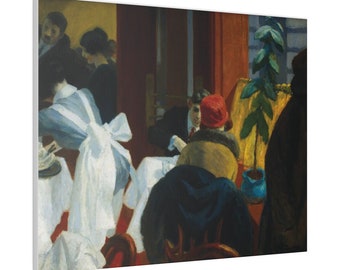 Art des restaurants new-yorkais par Edward Hopper | Impression sur toile"