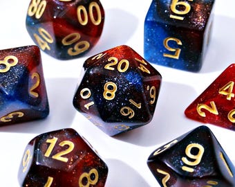 Personalized Galaxy handmade DND Dice Set | Order Dice and Get a Free Personalized Dice Bag | Dungeons and Dragons | dnd dice | RPG dice