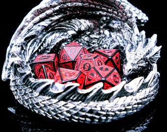 Personalized Vintage style Dice Set | Order Dice and Get a Free Personalized Dice Bag | Acrylic Dice | Dungeons and Dragons | dnd dice | d&d