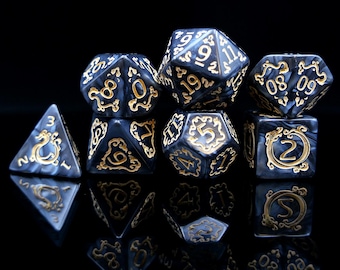 Personalized Black Dragon DND Dice Set | Order Dice and Get a Free Personalized Dice Bag | Dungeons and Dragons | dnd dice