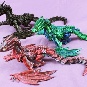 3D Print Crystal Dragon / dazzling / movable / fidget gem dragon