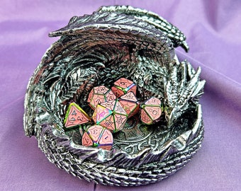 Personalized Metal solids Dice Set | Order Dice and Get a Free Personalized Dice Bag | Cthulhu Dice | Dungeons and Dragons