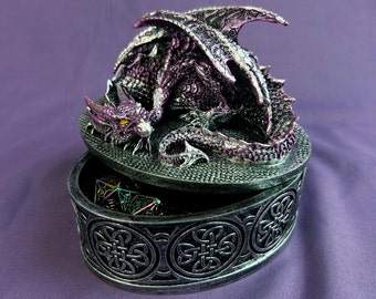 DnD Dice box | Dragon | Dungeons and Dragons | Handmade | dnd dice | d&d dice