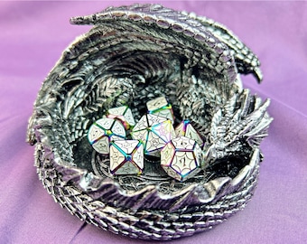 Personalized Metal solids Dice Set | Order Dice and Get a Free Personalized Dice Bag | Cthulhu Dice | Dungeons and Dragons | dnd dice | d&d