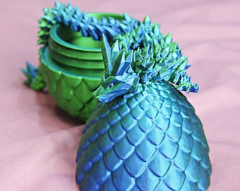 Easter Egg Hunt 3D Print Crystal Dragon / dazzling / movable / fidget gem dragon / Loong