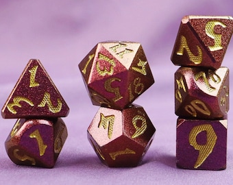 Zestaw kostek metalowych | Dungeons and Dragons | Kostki do gier planszowych MTG | kostki dnd | kostki d&d