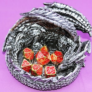 Personalized Metal solids Dice Set | Medieval Style | Order Dice and Get a Free Personalized Dice Bag | Dungeons and Dragons | dnd dice
