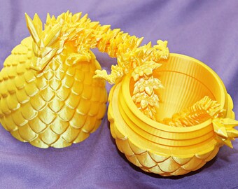 Easter Egg Hunt 3D Print Crystal Dragon / dazzling / movable / fidget gem dragon / Loong