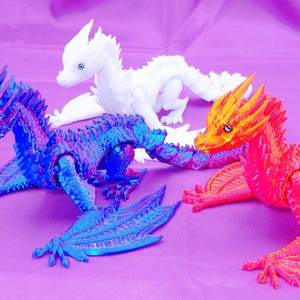 3D Print Crystal Dragon / dazzling / movable / fidget gem dragon