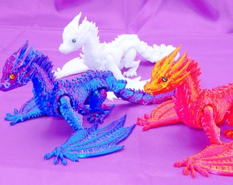 3D Print Crystal Dragon / dazzling / movable / fidget gem dragon
