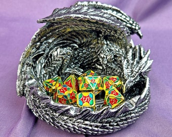 Personalized Metal solids Dice Set | Order Dice and Get a Free Personalized Dice Bag | Cthulhu Dice | Dungeons and Dragons | dnd dice | d&d