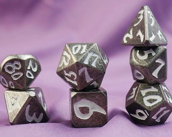 Zestaw kostek metalowych | Dungeons and Dragons | Kostki do gier planszowych MTG | kostki dnd | kostki d&d
