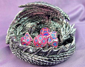 Personalized Metal solids Dice Set | Order Dice and Get a Free Personalized Dice Bag | Cthulhu Dice | Dungeons and Dragons | dnd dice | d&d