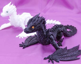 3D Print Crystal Dragon / dazzling / movable / fidget gem dragon