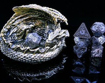 Personalized Metal Dragon Scale Dice | Order Dice and Get a Free Personalized Dice Bag | Cthulhu Dice | Dungeons and Dragons | dnd dice |d&d