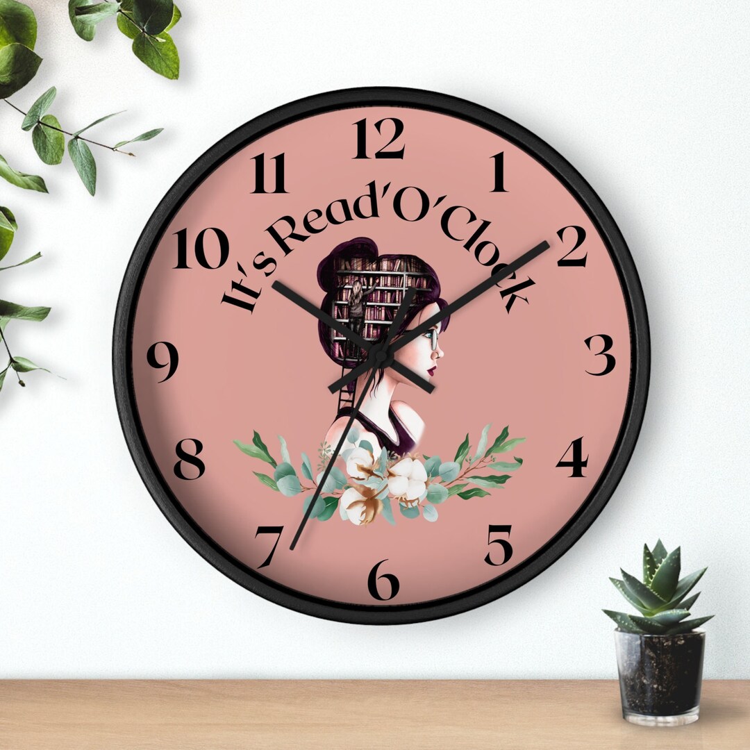 Reading Wall Clock, Book Wall Clock, Book Clock, Book Lovers Gift