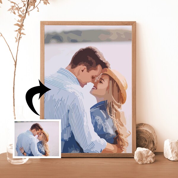 Paint by Number Framed Canvas Etsy