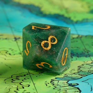 Natural African Jade DnD Dice Set |Gemstone Dnd Dice Set|| Dnd GM Gift | Gemstone Dnd Dice Gift | Role Playing Games D20 Dice Set image 7
