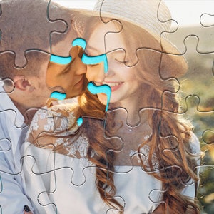 Personalized Wooden Puzzle, Custom Puzzle from Photo, Jigsaw Puzzle, Family Gift, Anniversary Gift, Wedding Gift, Mothers Day Gift for Her image 4