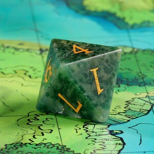 Natural African Jade DnD Dice Set |Gemstone Dnd Dice Set|| Dnd GM Gift | Gemstone Dnd Dice Gift | Role Playing Games D20 Dice Set image 6