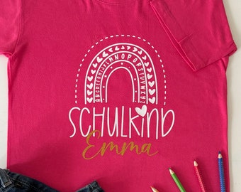 T Shirt Einschulung / Schulkind T Shirt / personalisierte Geschenke Einschulung / Geschenke zur Schuleinführung / Outfit Einschulung Mädchen