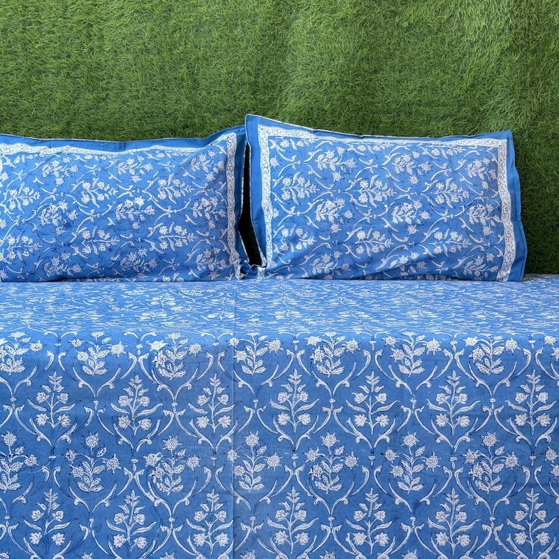 Block Print Bed Sheet - Etsy
