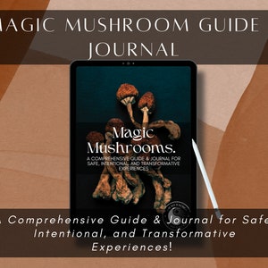 Magic Mushroom Guide & Journal | Printable Comprehensive Worksheets | Plant Medicine Guide | Plant Medicine Journal | Integration