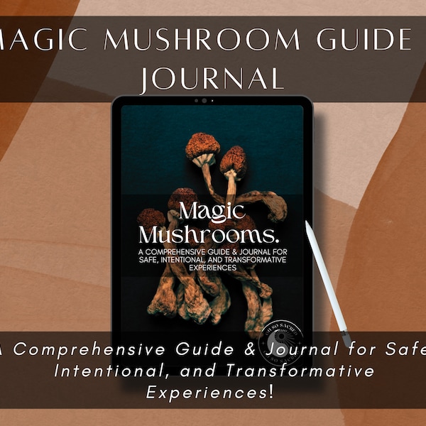 Magic Mushroom Guide & Journal | Printable Comprehensive Worksheets | Plant Medicine Guide | Plant Medicine Journal | Integration