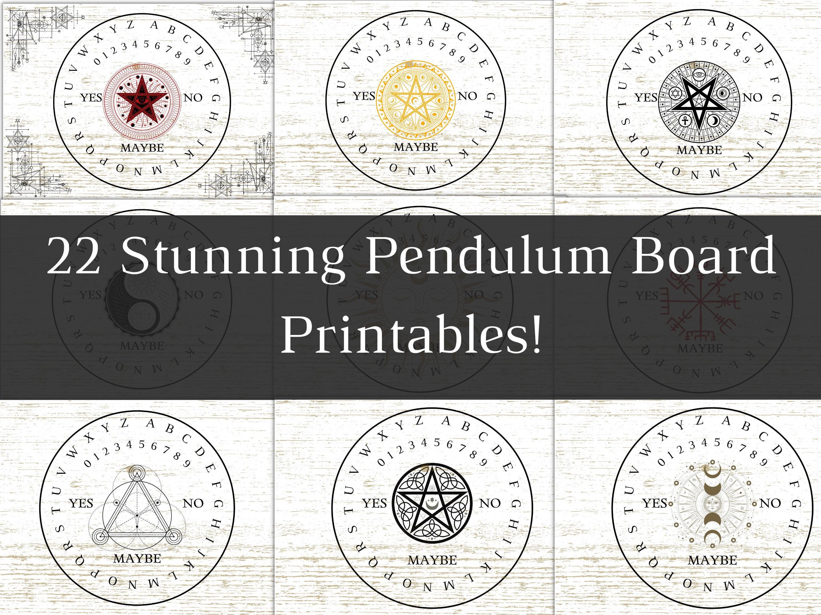 22pack Pendulum Board Printable Pendulum Board Print Divination Board 22pack Pendulum Board Printable Pendulum Board Print Divination Board