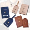 Personalized passport holder and luggage tag, travel, document holder, suitcase, personalized gift, passport case, Christmas, Secret Santa product logo