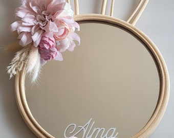 Miroir Lapin en Bambou personnalisé