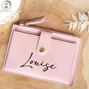 Porte monnaie personnalisé, mini, simili cuir, cadeau personnalisé, portefeuille, porte cartes, accessoire, cadeau femme, secret santa, noël