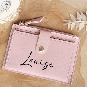 Porte monnaie personnalisé, mini, simili cuir, cadeau personnalisé, portefeuille, porte cartes, accessoire, cadeau femme, saint valentin