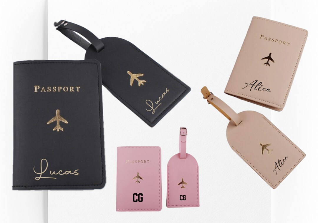 Protège passeport étquette bagage personnalsés - Etsy France