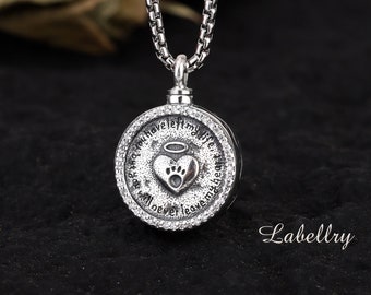 Collana con urna per animali domestici Infinity per ceneri in argento sterling 925, ricordo, regalo per donne e uomini - Italia