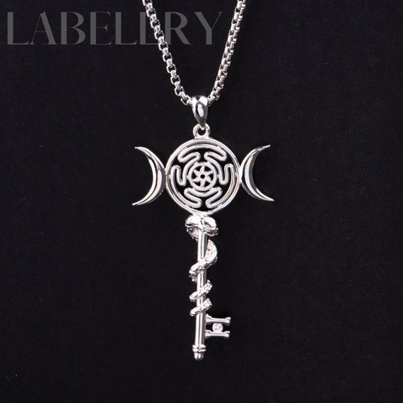 Sterling Silver Hecate Snake Necklace Minimalist Hecate Pendant Inspired by Taylor Reputation Hecate Maze Symbol Key Moon Phase Jewelry Etsy Canada