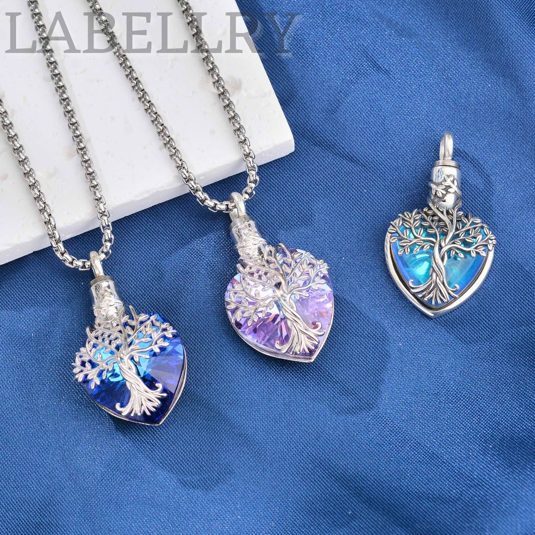 Shajwo Heart Cremation Urn Ashes Necklace For Women