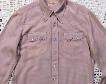 Vintage 1940s 1950s Vaquero Fashions Gabardine Wool Western shirt Cowboy Wear