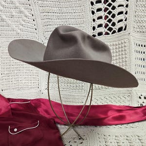 Chapeau Cowboy Vintage Resistol 5X Castor - Gris Taille 7 - Fait Main USA