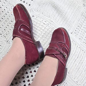 RARE 1940s French Oxford Heels Shoes 38